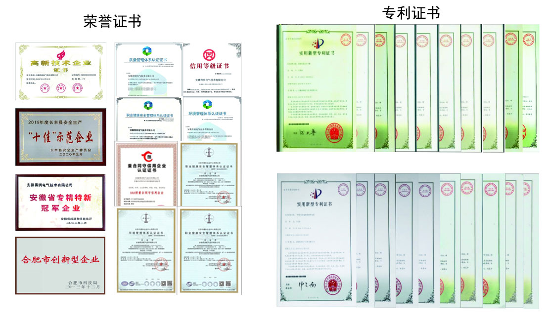 得潤電氣榮譽(yù)資質(zhì)與專利證書 得潤電氣榮譽(yù)資質(zhì)與專利證書